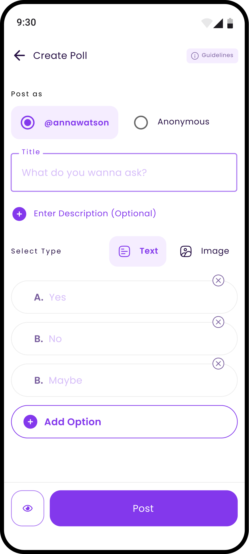 Create Your Own Polls